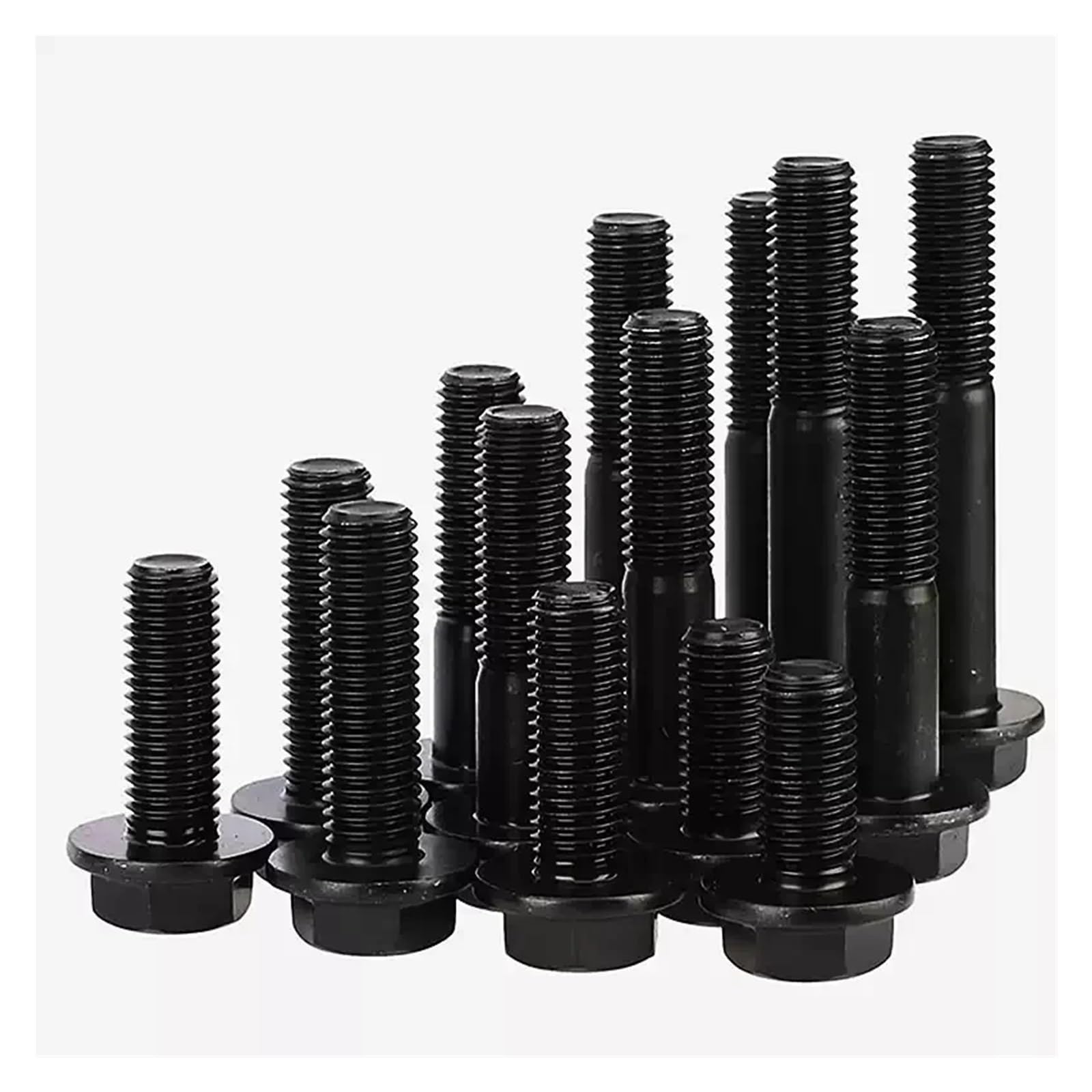 Viti a testa esagonale con flangia in acciaio al carbonio nero da 10,9 livelli - Viti a macchina M10 M12 M14 M16(60mm(Half),M14*1.5-1pcs)