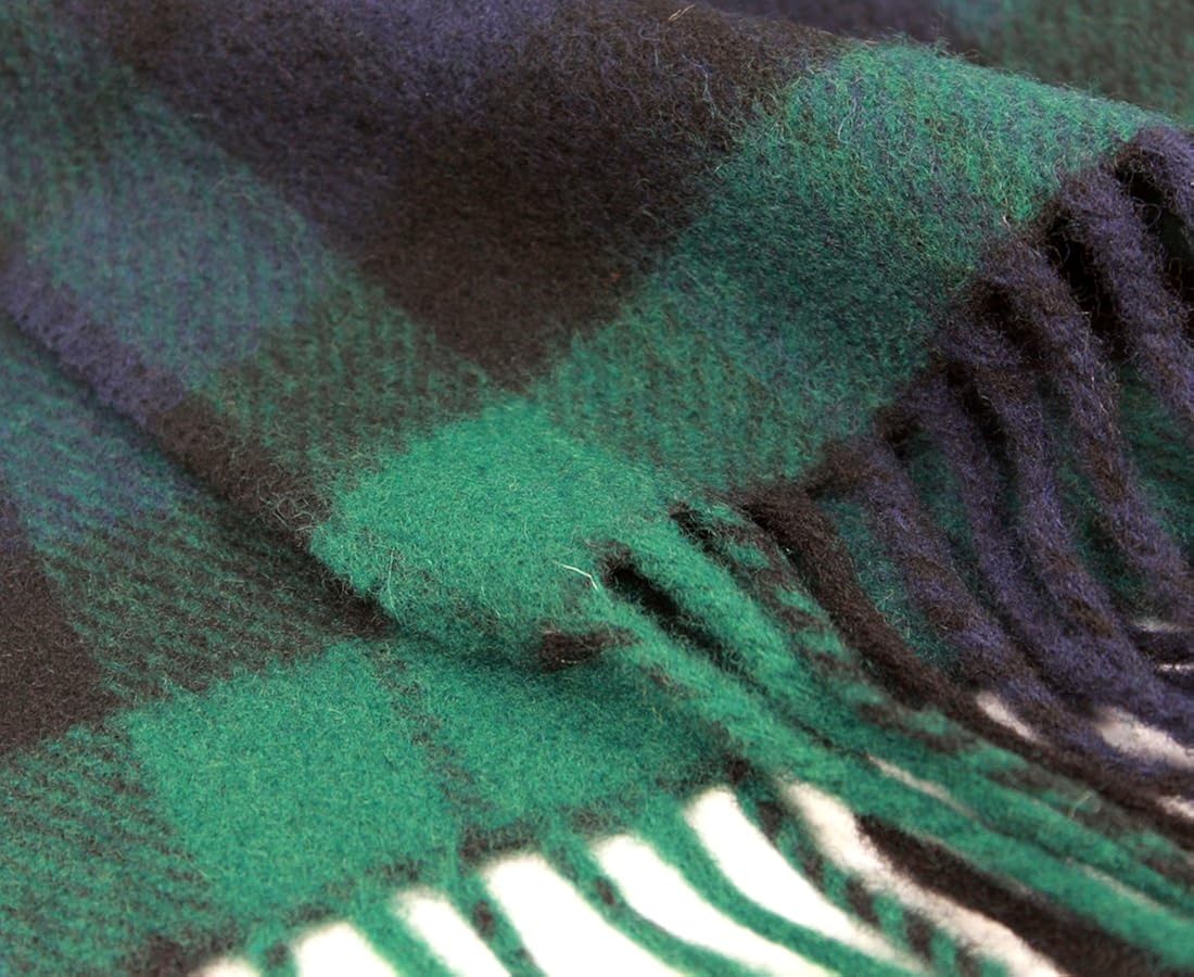 Biddy Murphy 100% Irish Lambswool Plaid Scarf, Soft & Warm, Celtic Tartan Pattern, Blackwatch : Everything Else