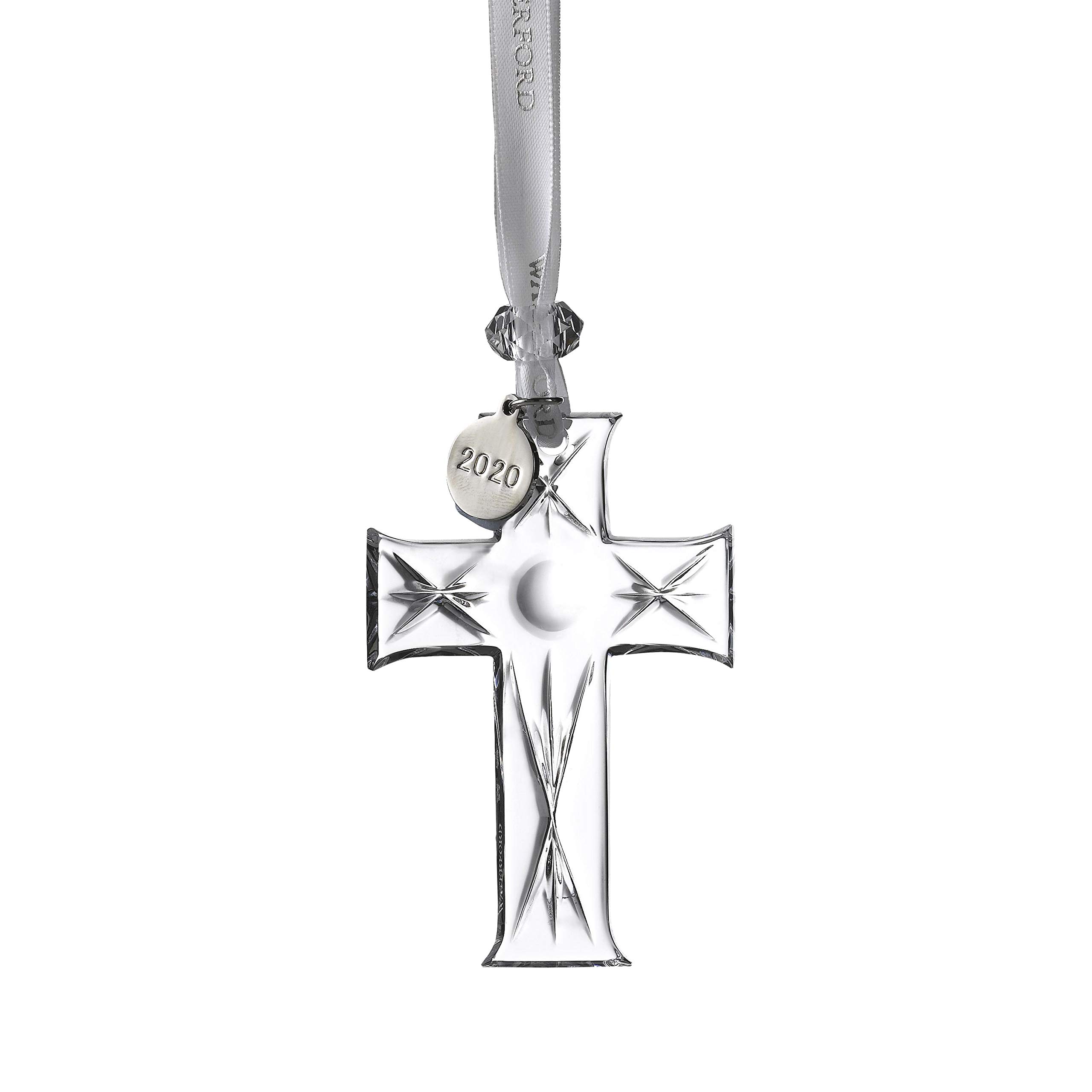 Waterford Cross Crystal Glass Tree Ornament.