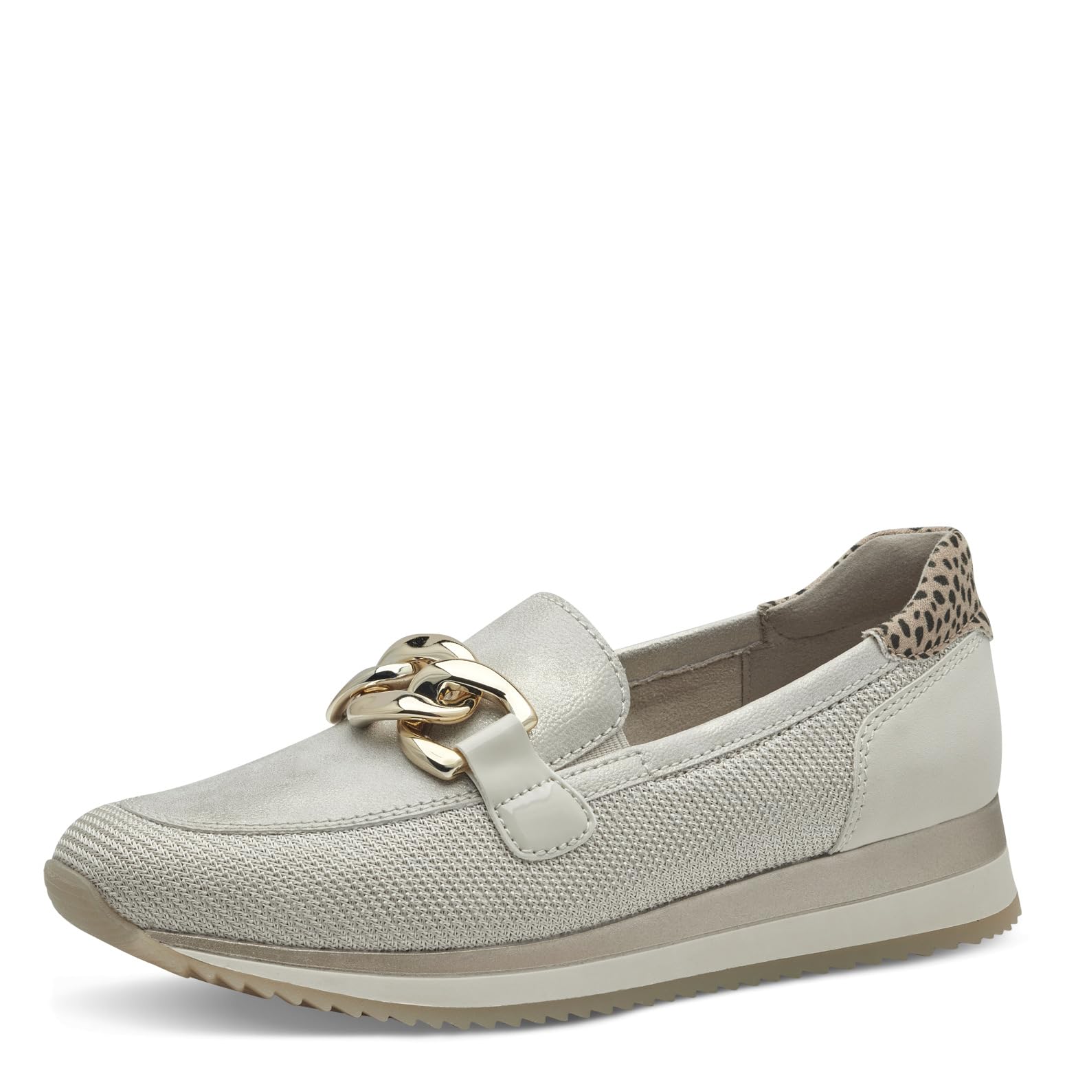 Jana Mocassini da Donna Eleganti Vegani, Multicolore (Beige/​Gold), 39 EU