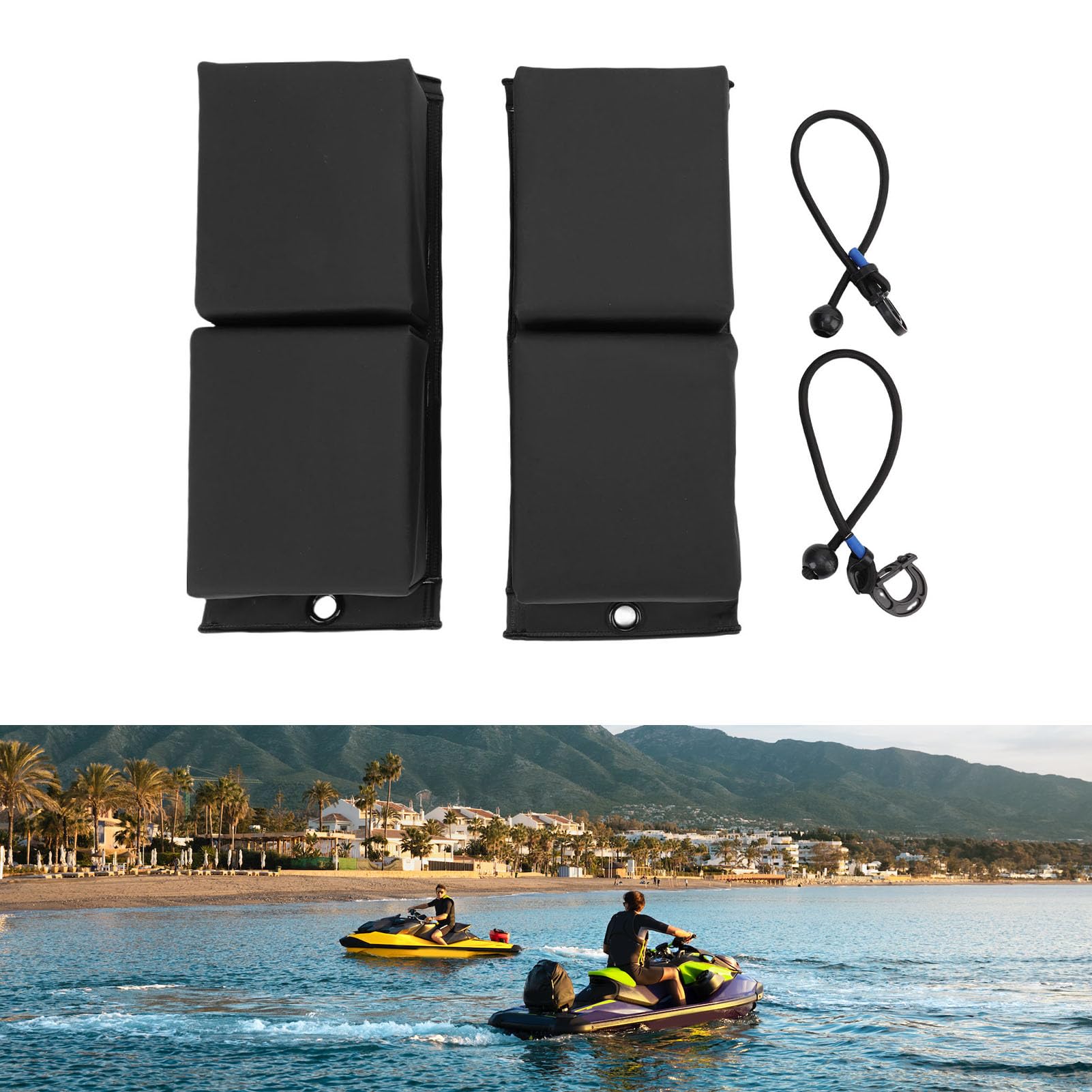 Cryfokt Corda Elastica per Paraurti PWC Pieghevole, Dimensioni Anteriori 14,69 X 5,91 X 3,15 Pollici, Ideale per Yacht a Motore, vestibilità Universale, Adatta per PWC