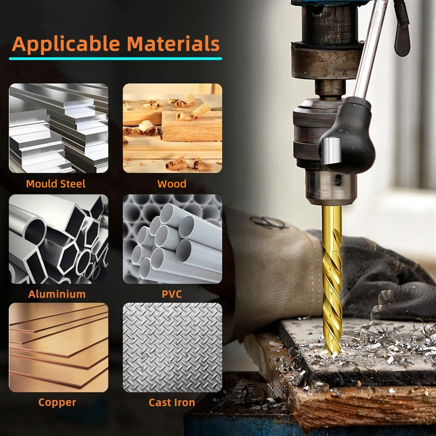 Set 100pz 99 Punte Per Trapano Hss Dorate In Titanium 1.5mm - 10mm Proessionali - - PagineGialle - Foto 2