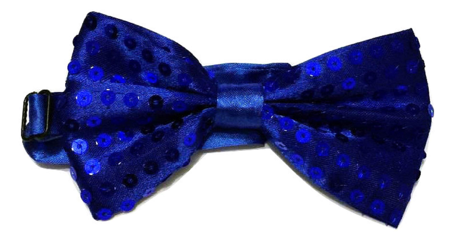 L&L® Adult Bow Tie Glitter Sparkly Sequin Dickie Dicky Dance Party Fancy Dress (Royal)