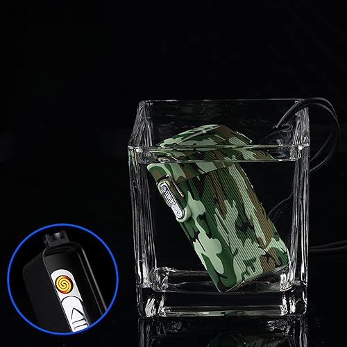 Miniatura 3 de OLDENDO Caja de cigarrillos impermeable con encendedor, caja de cigarrillos para 16 piezas de cigarrillos herméticos para juntas herméticas a prueba