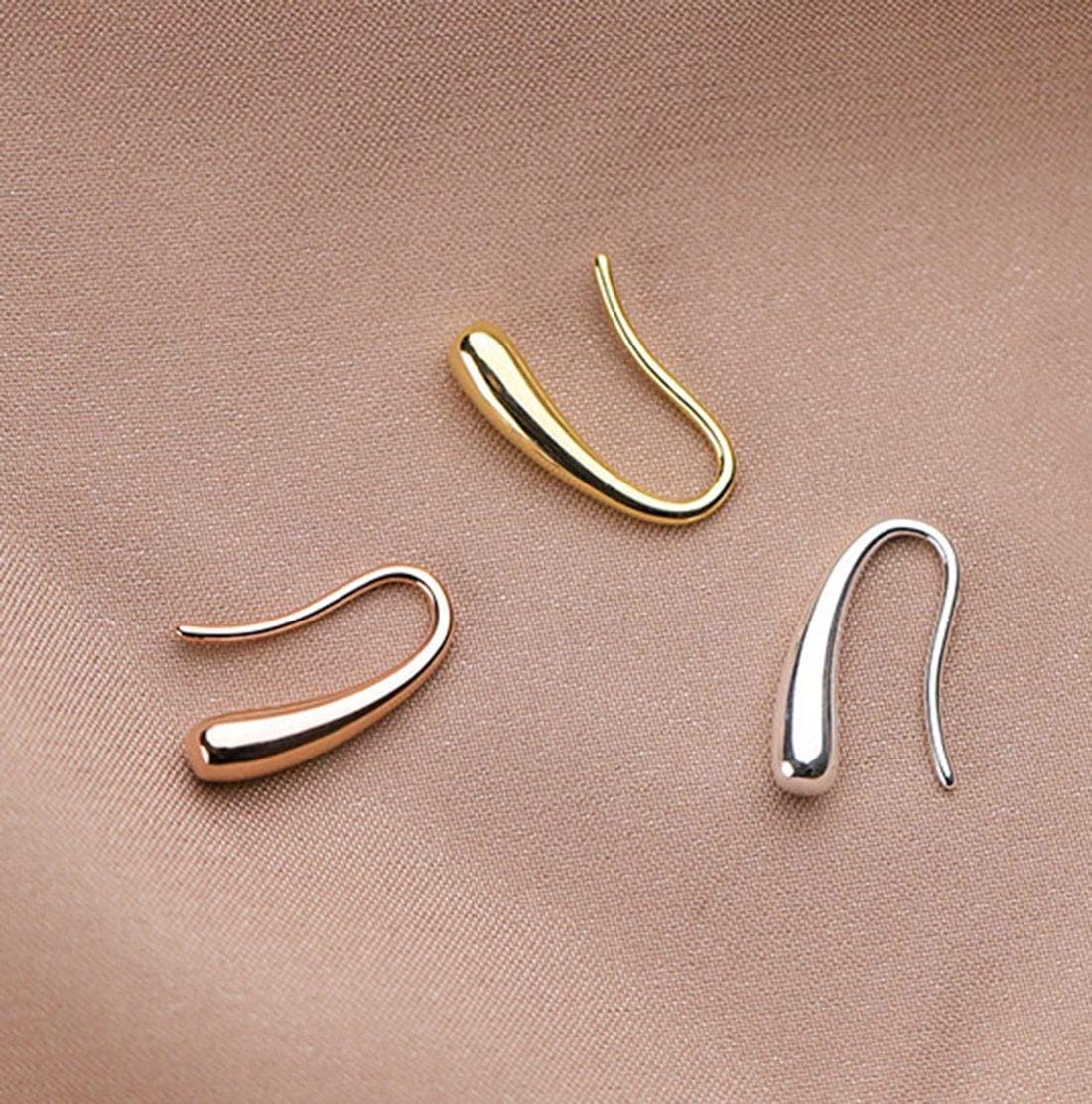 SLUYNZ 925 Sterling Silver Teardrop Earrings Drop for Women Teens Waterdrop Earrings Small Hook Earrings