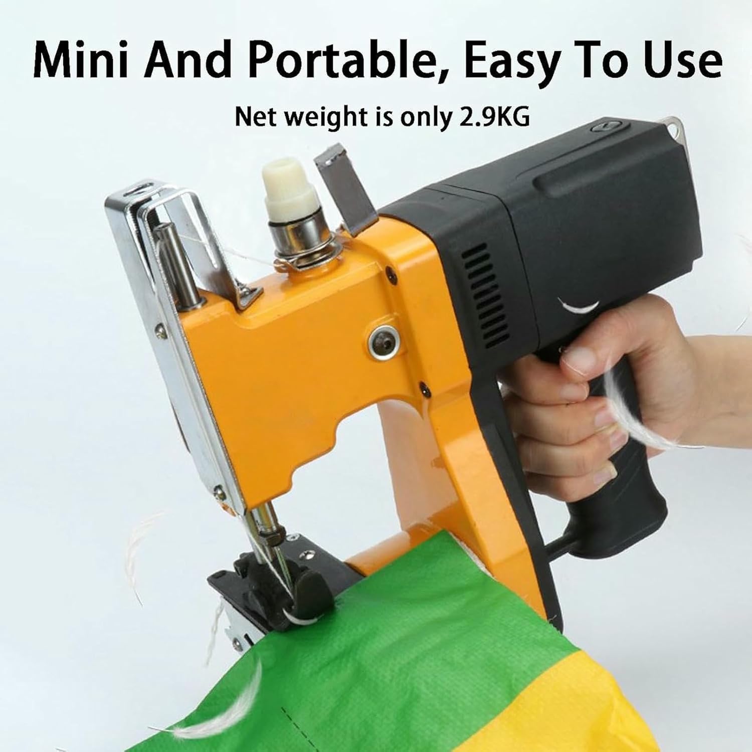 Packing Machine Closer, Electric Cordless Bag Closer Sewing Machine, for Burlap Sack, Canvas,Feed Sacks,Rice Bags, PP Woven Kraft Paper Bag