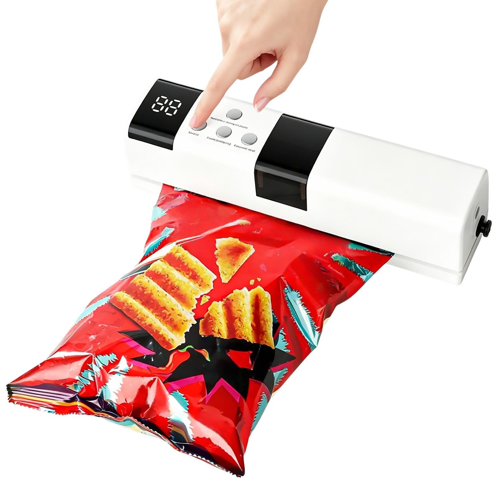 Mini scelleuse sous vide portable avec écran LED et réservoir amovible