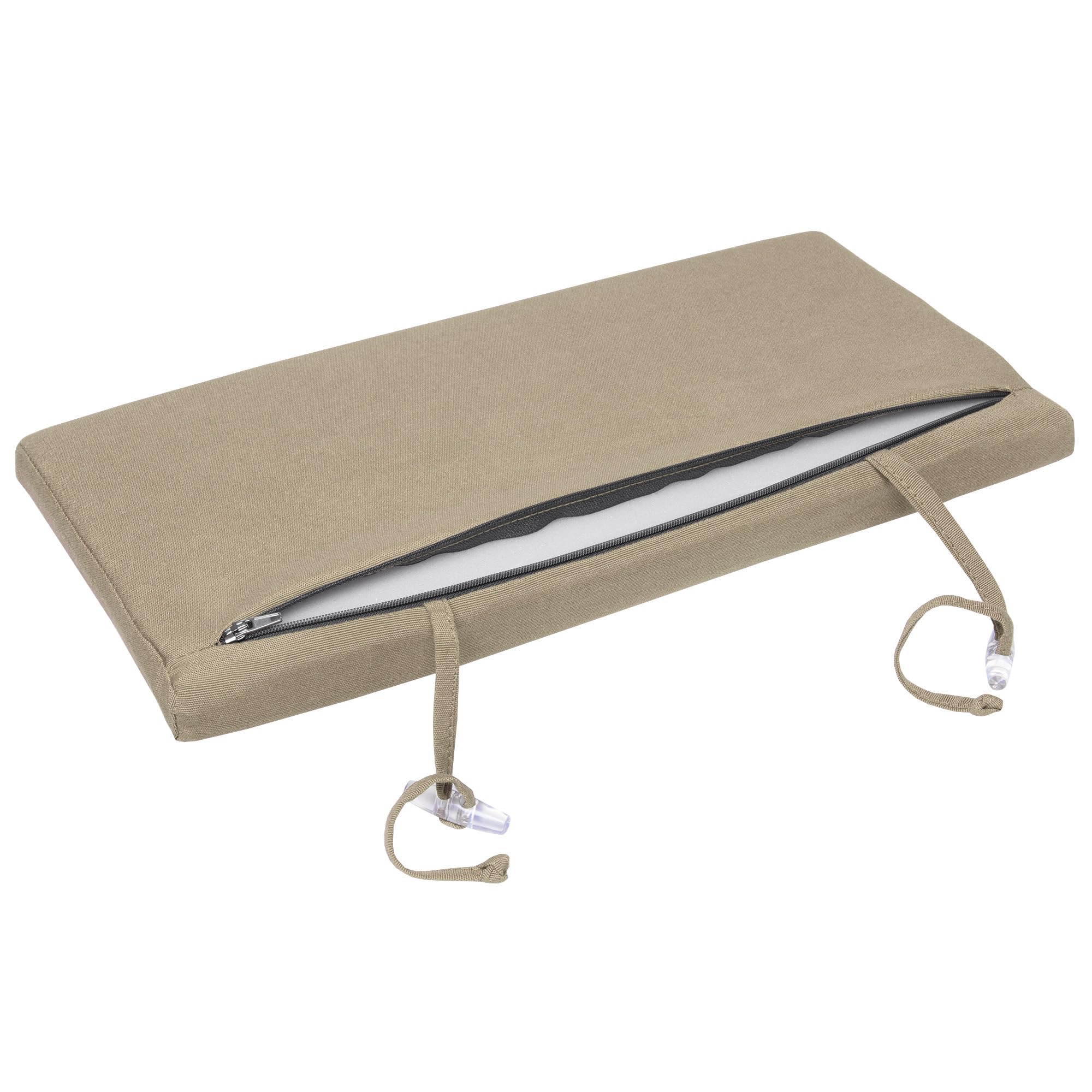 Beautissu Lot de 2 Coussin Bain de Soleil 200x60x5cm Loft RL – Résistance UV Matelas Transat Exterieur Coussin Chaise Longue avec Fermeture Éclair – Nature
