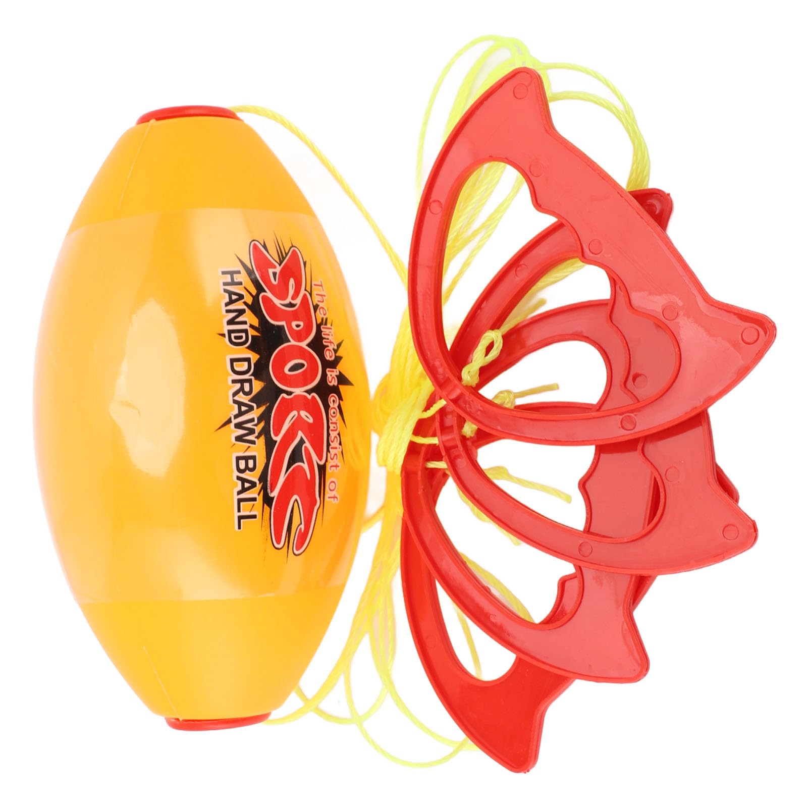 Balle de Navette à Tirer Géante – Corde Fleible + Poignée Ergonomique, Jeu Sportif Intérieur/Etérieur pour Enfants & Adultes (Style Plat)