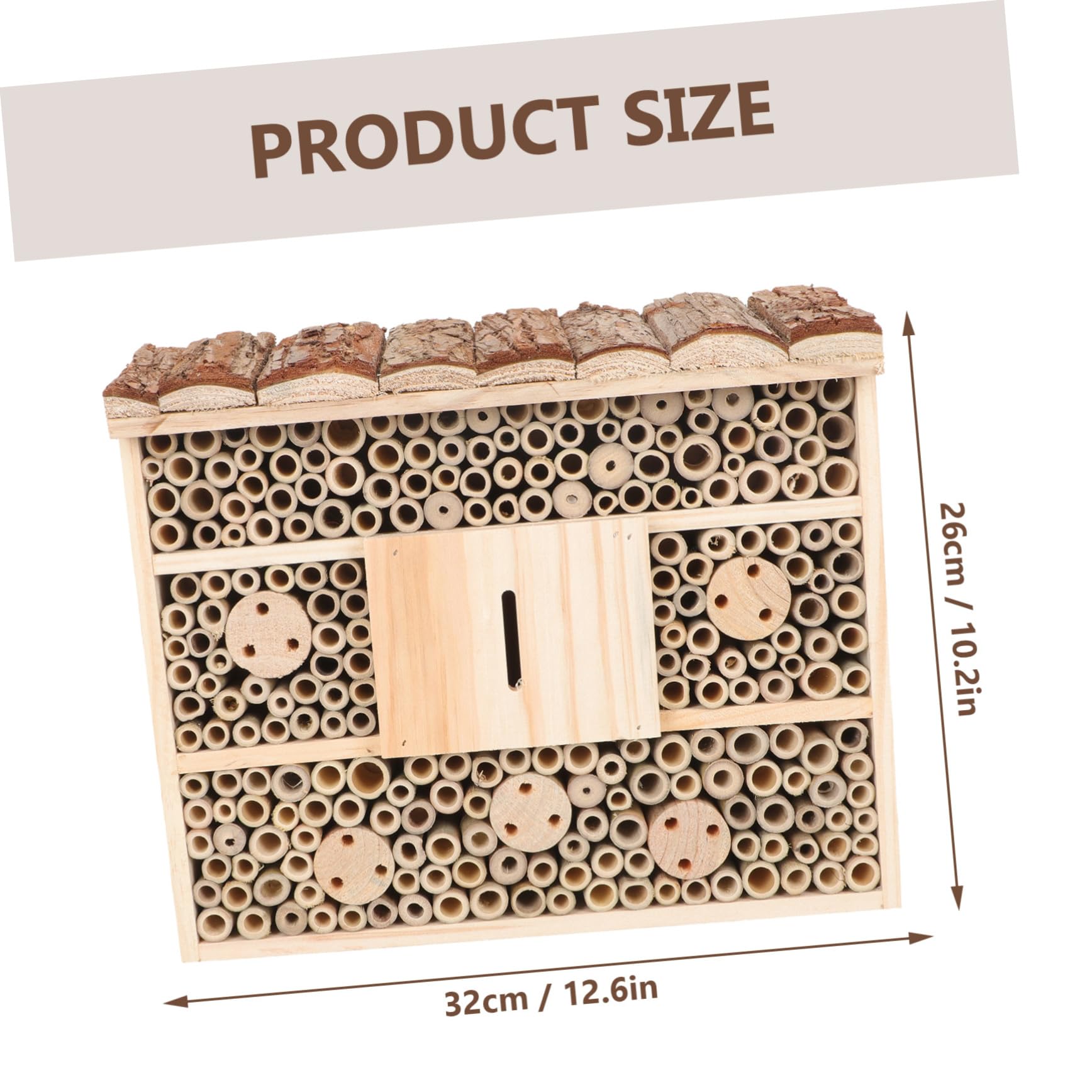 Supvox Holz-insektenhotel Für Bienen Und Marienkäfer Sicherer Lebensraum Für Gartenbewohner Wetterfest Aus Ausgewähltem Holz Für Blühende Gartenlandschaft