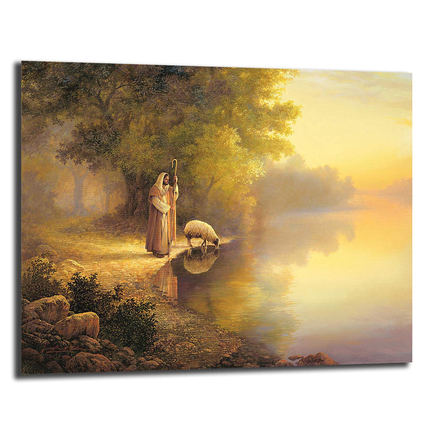 Buy FireDeer The Good Shepherd Bible Religious Jesus Catholic Canvas