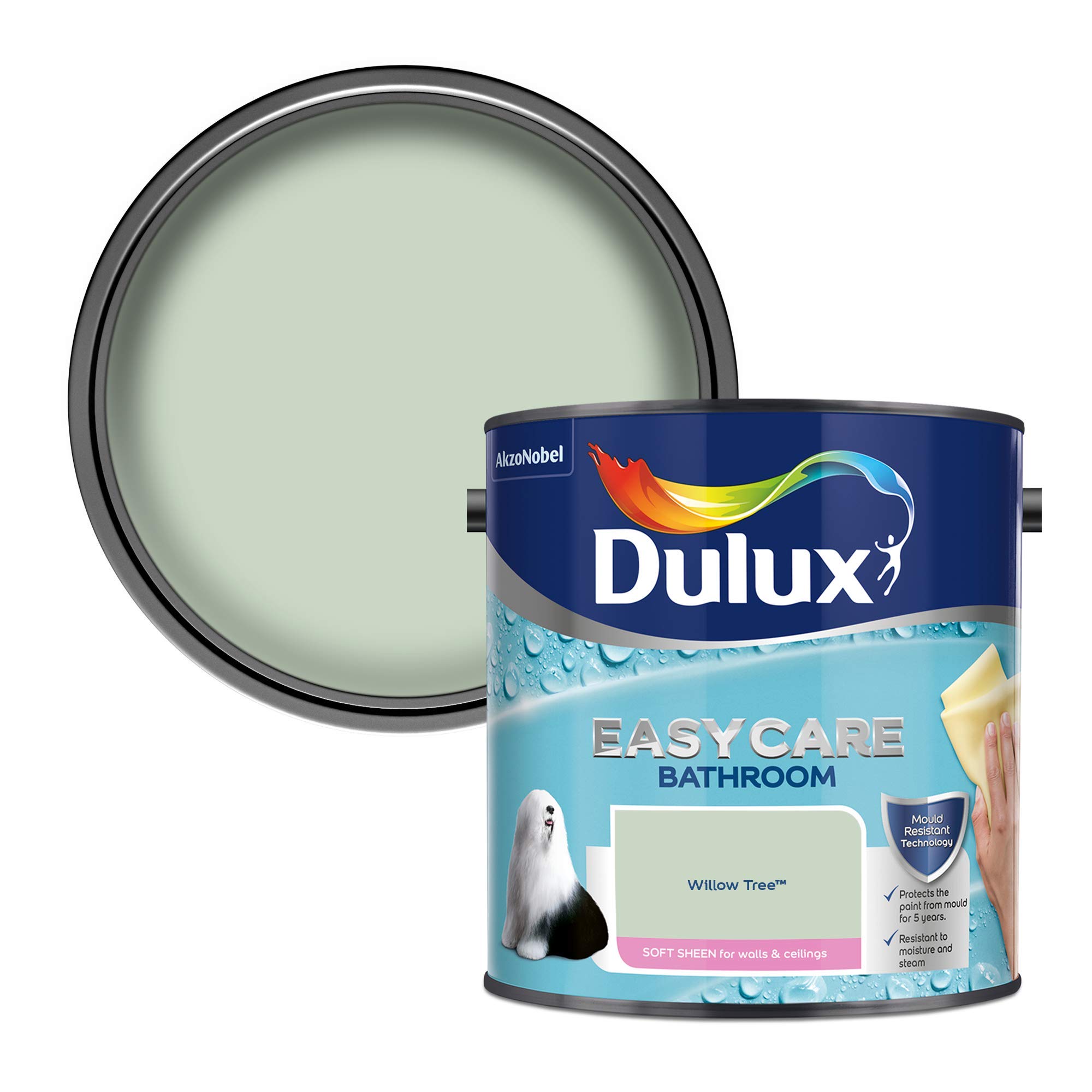 Dulux Easycare Willow Tree Soft Sheen Wall & Ceiling Emulsion Paint, 2.5L