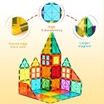 Tuiles magnétiques, 110PCS Ensemble de construction d'aimants, blocs de construction magnétiques, construction STEM Jouets pour les enfants, Cadeau pour les garçons filles