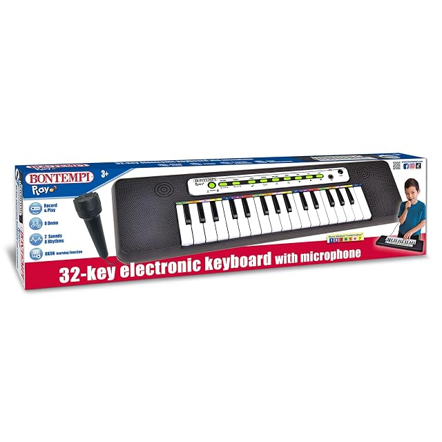 Foto 4 de 4 de Bontempi - Teclado Electrónico de 32 Teclas con Micrófono, 2 Sonidos