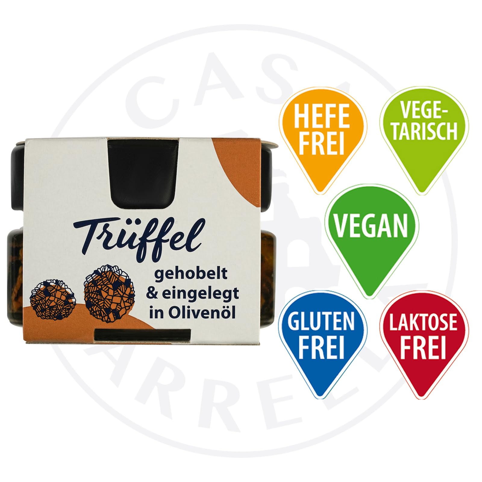 Casa Zarrella Trüffel-Carpaccio 40g – 2er Pack | Hauchdünn Gehobelter Sommertrüffel in Olivenöl – Edler Geschmack für Pasta, Fleischgerichte & Salate