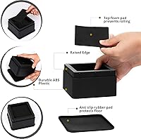 Vista 3 de Utopia Bedding Elevadores de cama de 2 pulgadas, paquete de 8, elevadores ajustables para muebles de 2 y 4 pulgadas, espuma antideslizante