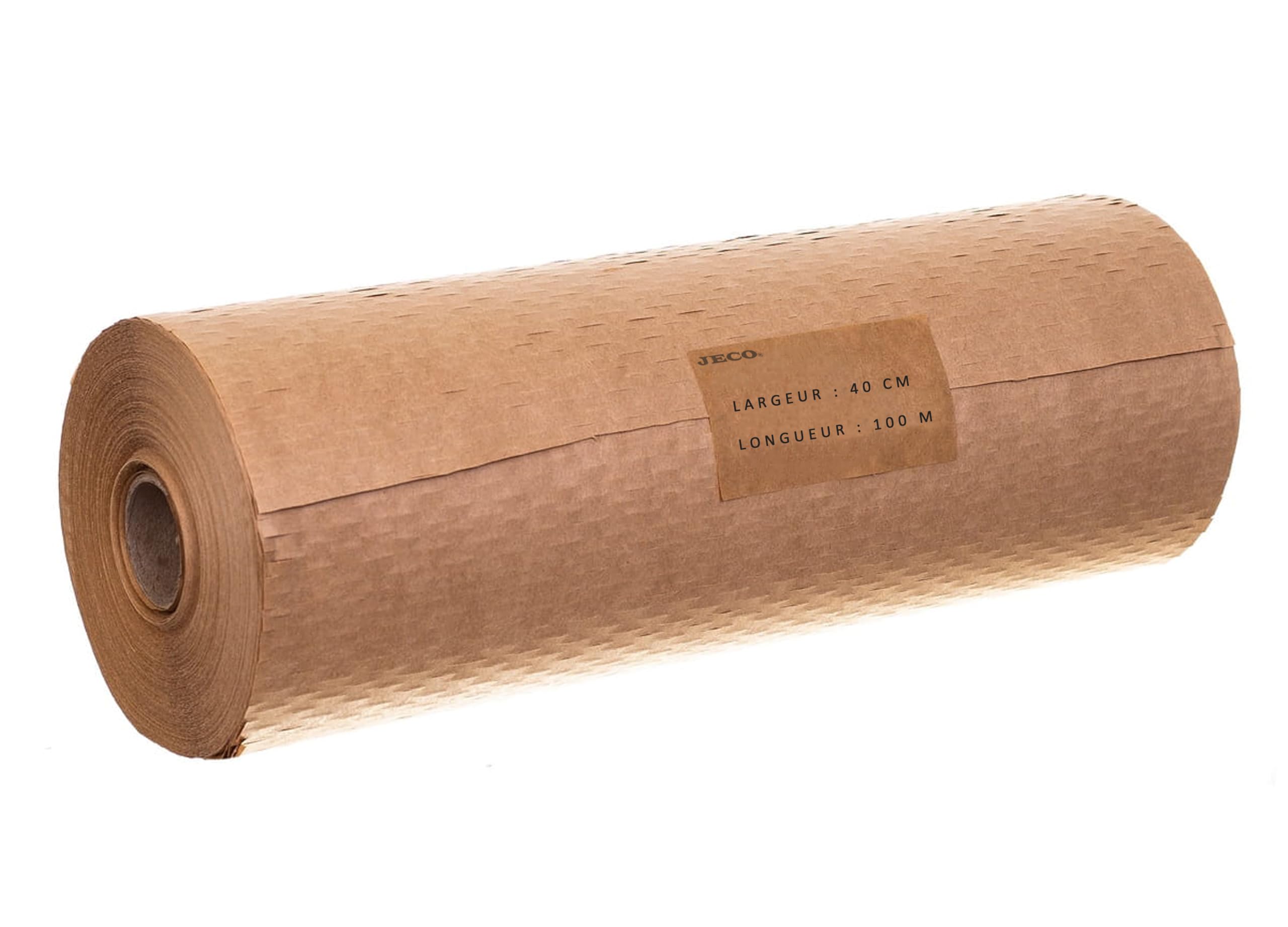 JeCo - 1 Rouleau de Papier Kraft en nid d’Abeille 40cm x 100m Emballage écologique pour Protection, Rembourrage, Emballage Cadeaux, déménagement, remplace Le Film Bulles