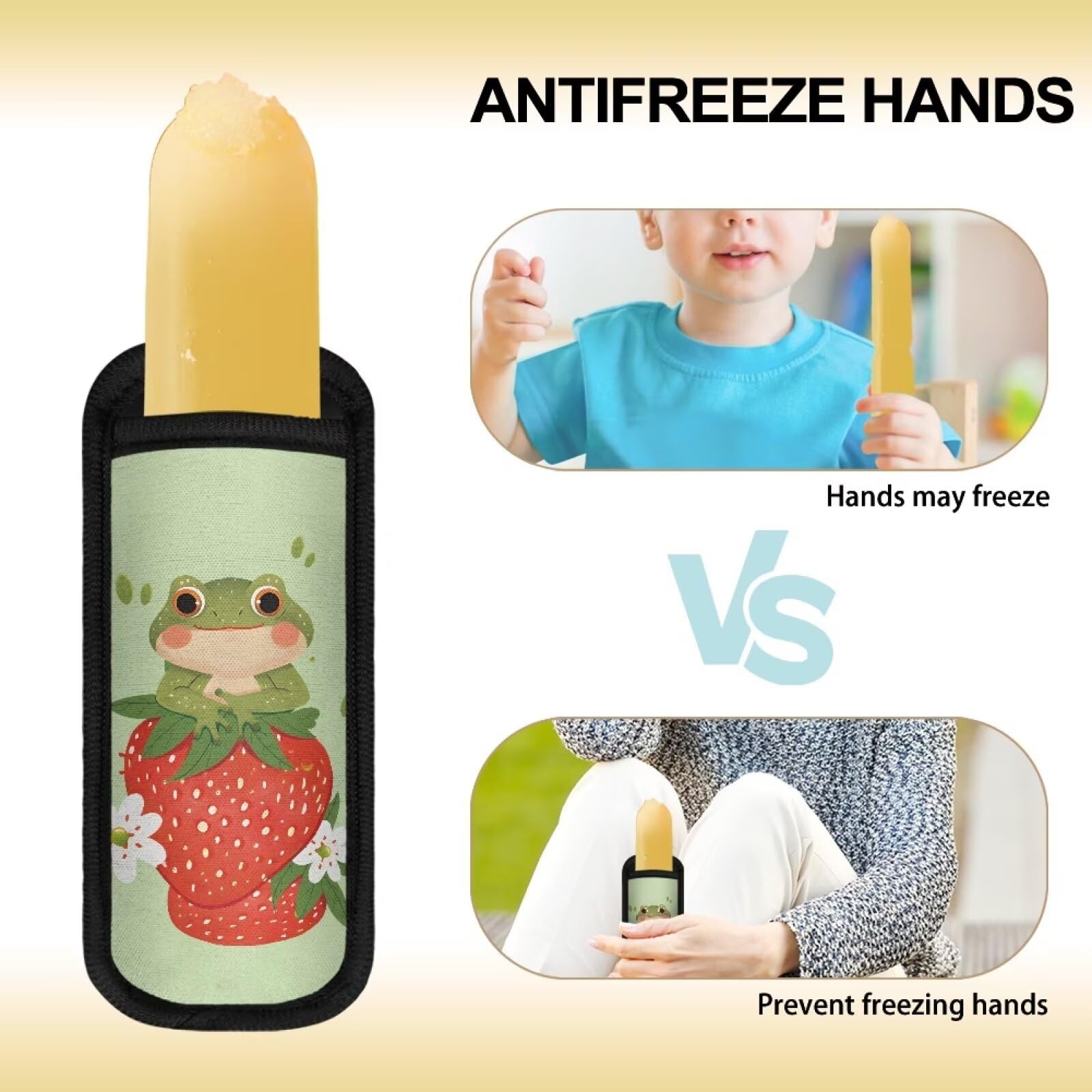 Cugasmaru Reusable Popsicle Sleeves - Neoprene Drip-Free Holders For Kids & Adults (Shark Design) - View #2