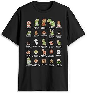 Nintendo T-shirt en fonte de pixel pour hommes