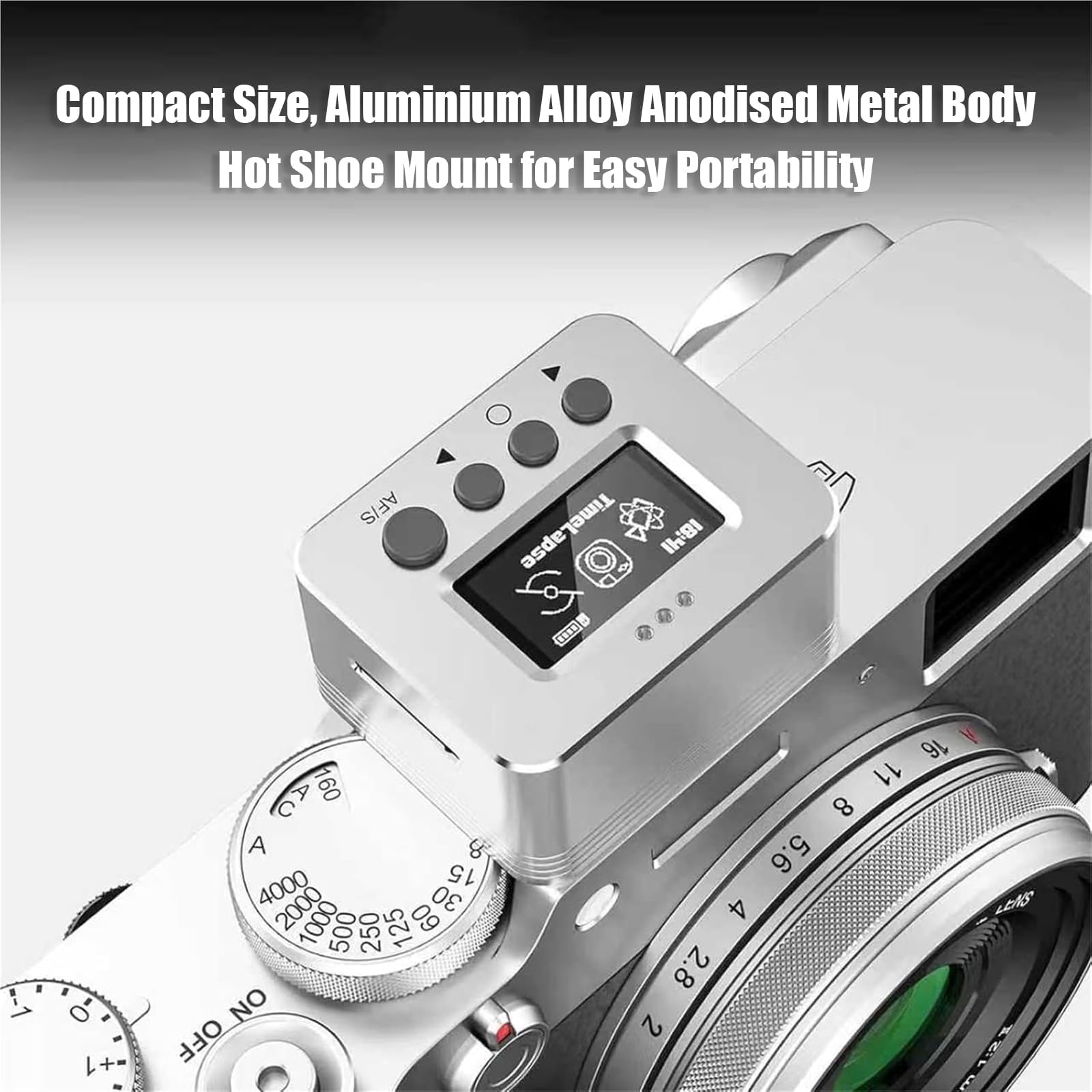Box Stabilizzatore per Fotocamera con Giroscopio, Stabilizzatore Video Anti-Vibrazione con Oltre 35 Ore di Autonomia - Attacco Hot Shoe, Struttura in Alluminio per Smartphone e Action Camera