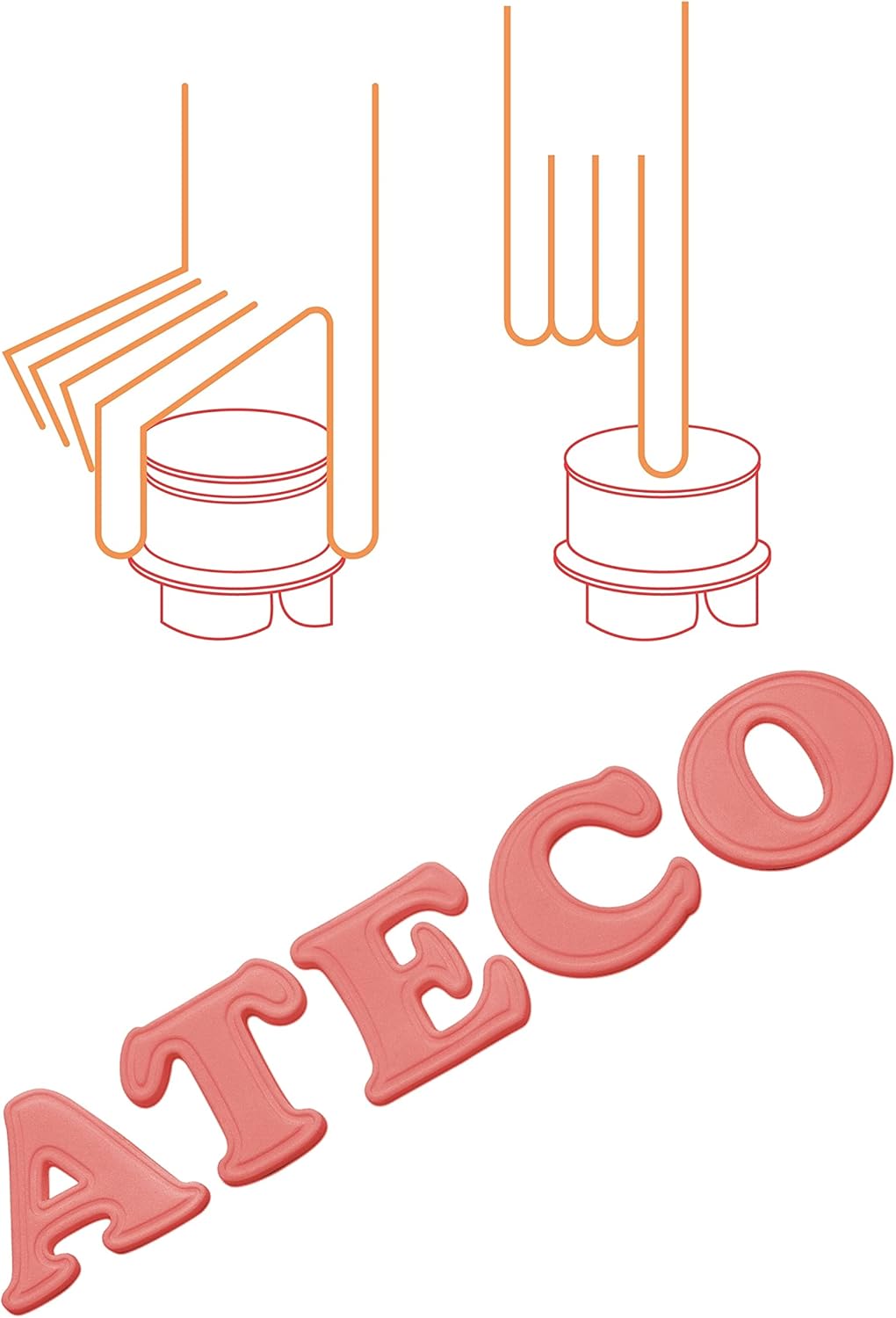 Ateco 5870 Alphabet Fondant Plunger Cutter and Embosser 26-Piece Set, White