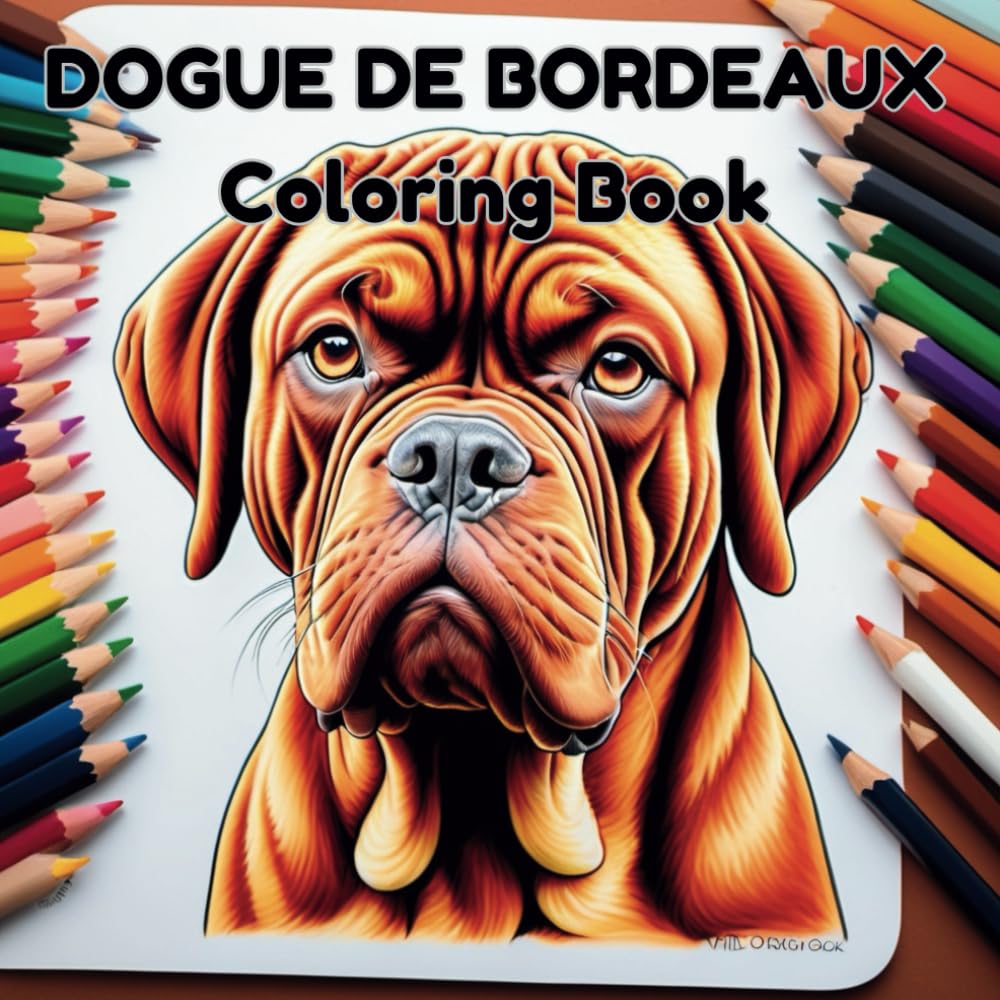 Dogue De Bordeaux Coloring Book: Relax and Unwind with Playful Pups and Noble Guardian Designs for all ages: A Fun and Relaxing Dogue De Bordeaux Coloring Book for Adults and Kids