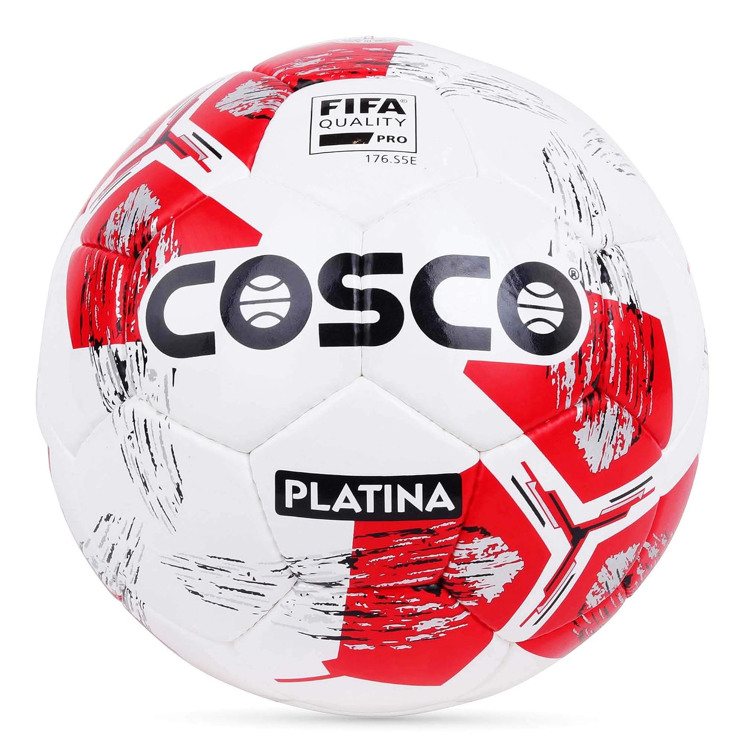 Cosco Platina Leather Men's Footballs, Size 5 (White/Red) - Review, Price and Buying Guide