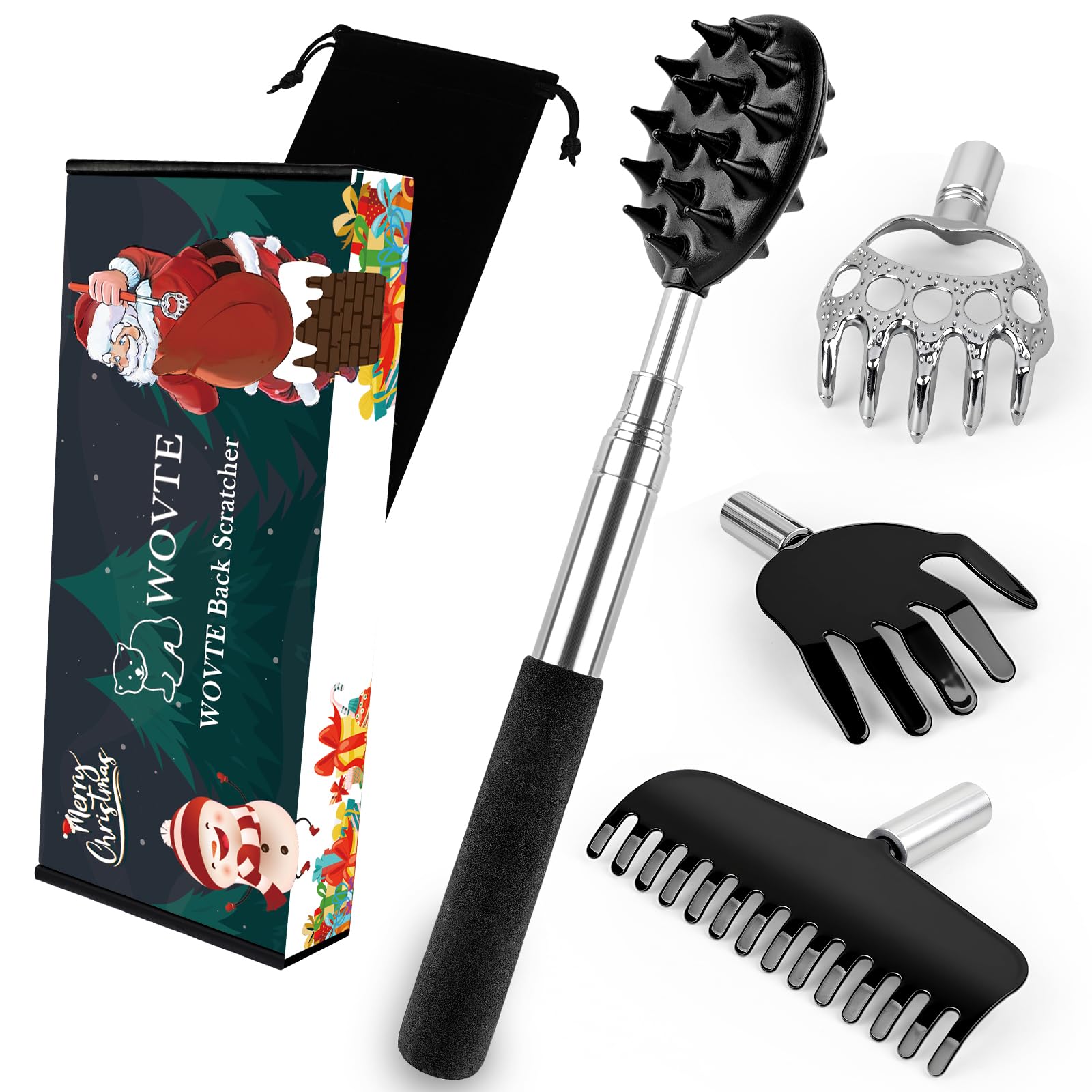 WOVTE Back Scratcher Stocking Stuffers for Men Women Adults