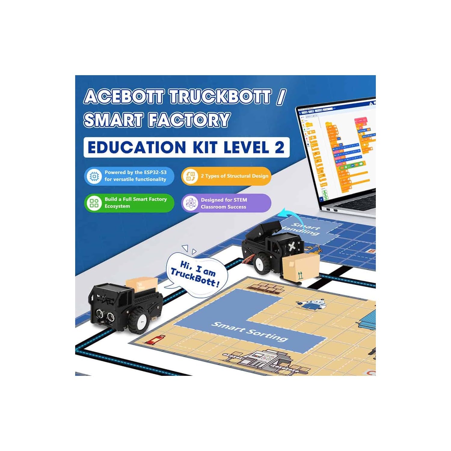 QE032 TruckBott Zestaw Edukacyjny Smart Factory Level 2