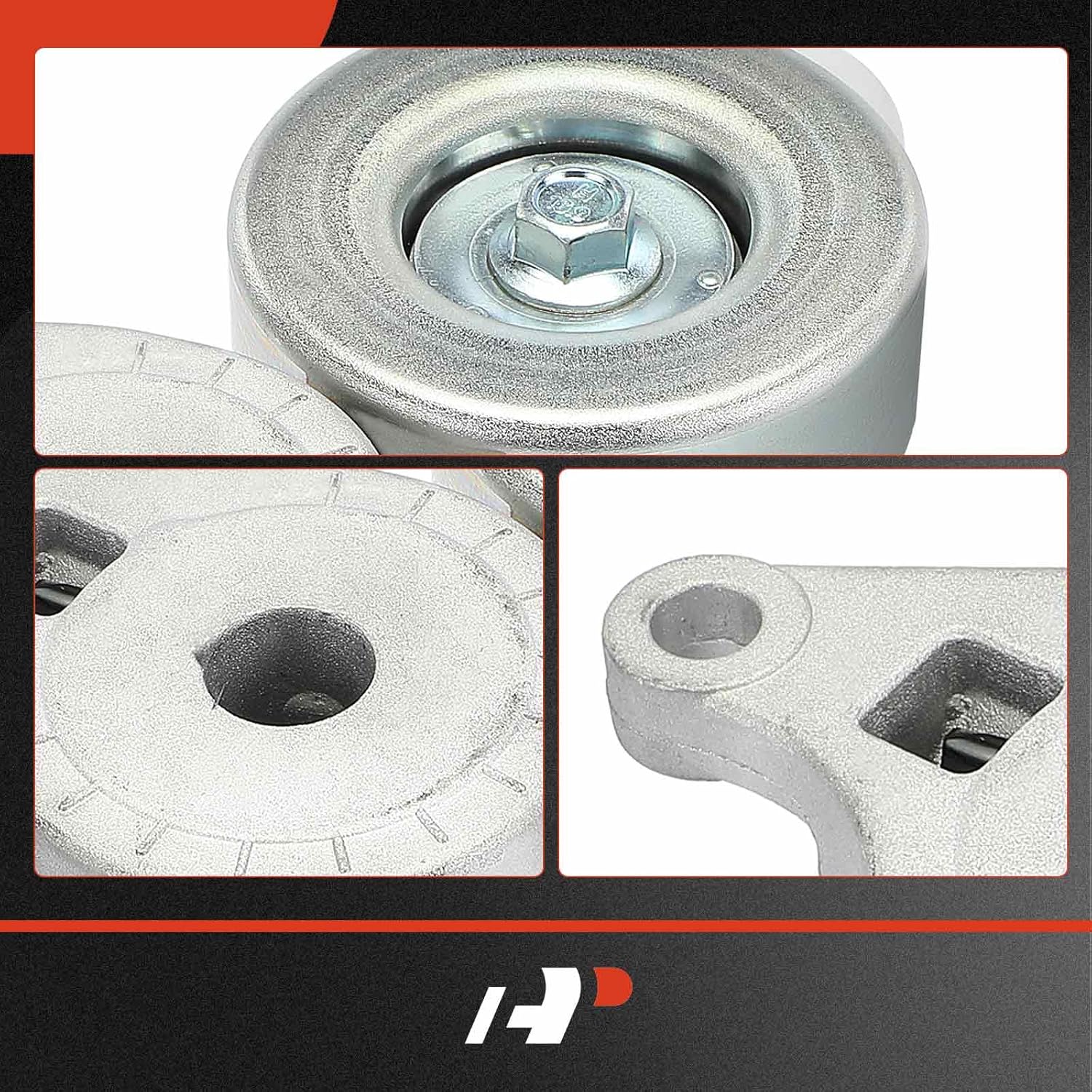 A-Premium Belt Tensioner Assembly with Pulley Compatible with Mitsubishi Eclipse 2006-2012, Galant 2004-2012, Lancer Outlander 2003-2006, Replace# PU178012W16, MN149179