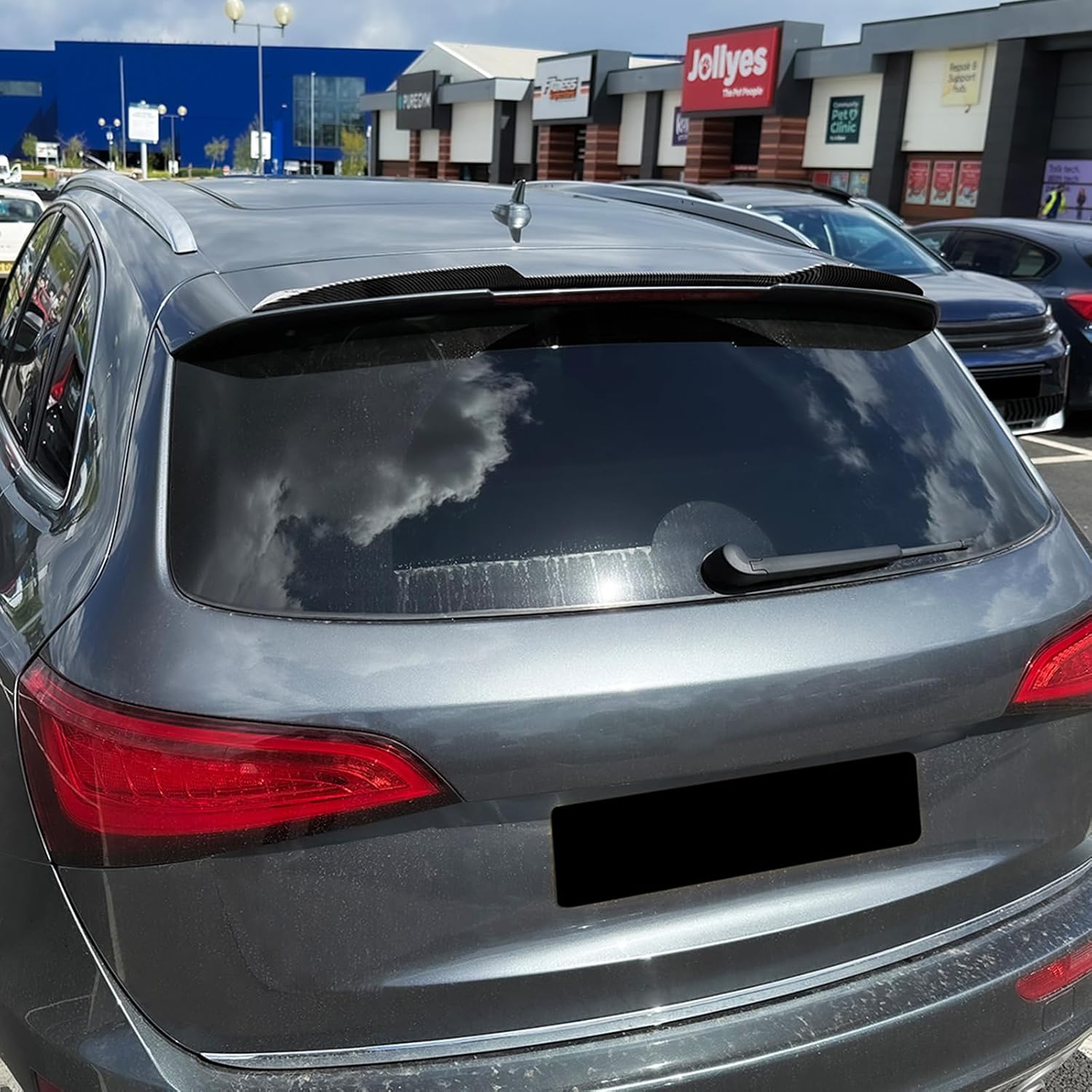 Rear Trunk Roof Spoiler Wing Body Kit for Audi Q5 8R Sline 2009-2016 2014 Black