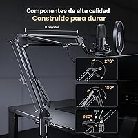 Vista 7 de Kit de micrófono USB 192KHZ/24BIT Enchufa y usa MAONO AU-A04 USB para computadora, micrófono cardioide y condensador de podcast micrófono