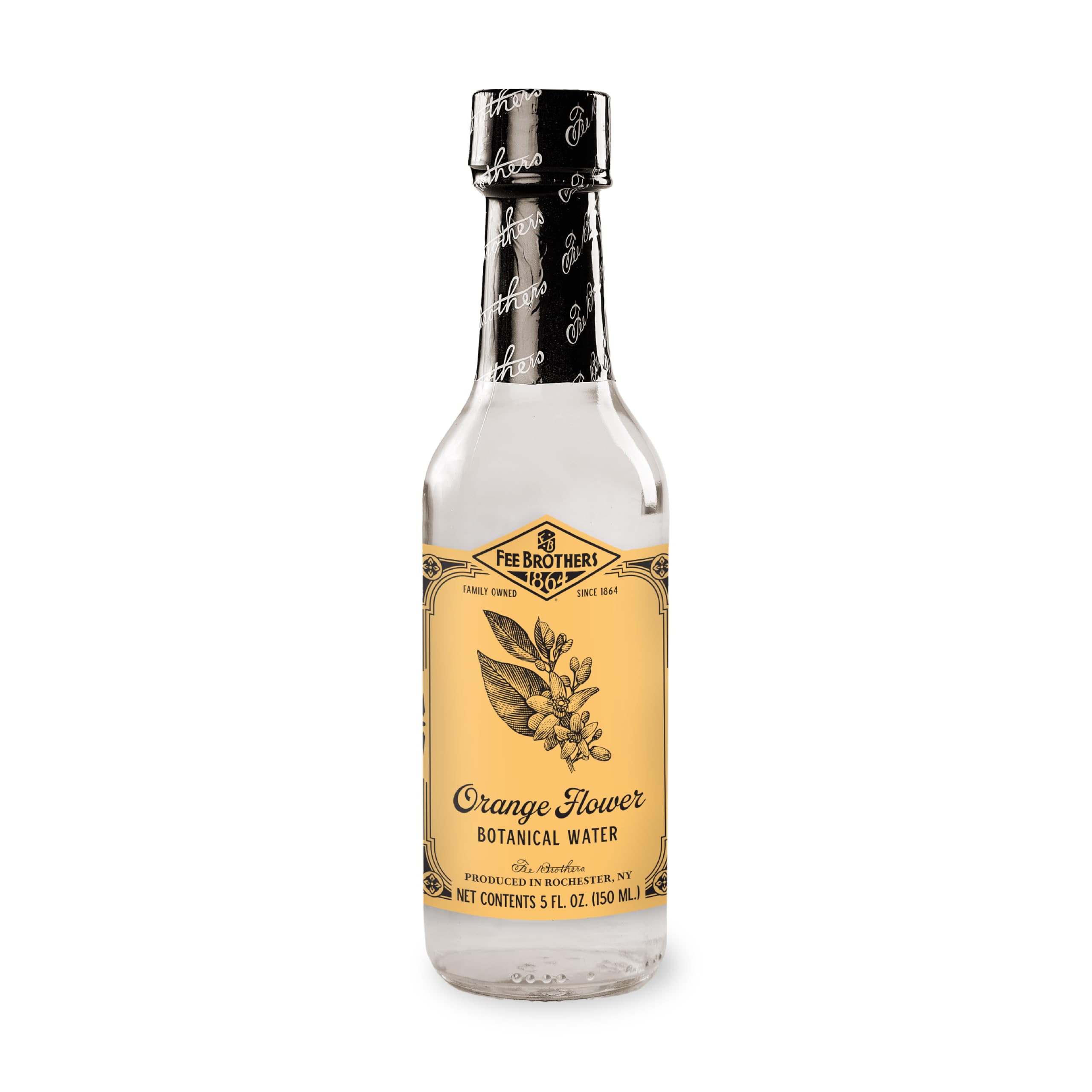 Fee Brothers Orange Flower Botanical Water - Cocktail Mixer, Aromatic Spirit and Floral Flavoring Extract, 5 fl oz