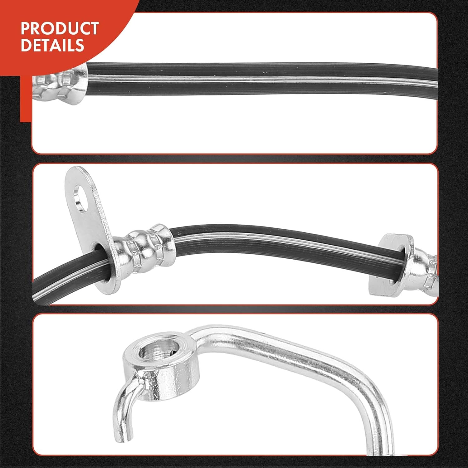 A-Premium Front Driver Side Brake Hydraulic Hose Compatible with Select Toyota Models - Tacoma 1995-2004, with 5-Lug Wheels - Replace# 9094702B40