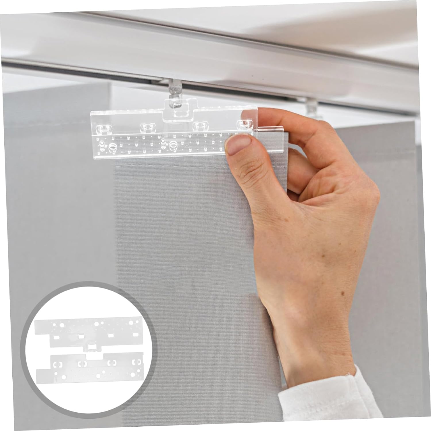 Levemolo 4pairs Clear Vertical Blind Repair Tabs for Easy Installation Replacement Slats for Vertical Blinds Vane Savers for Use