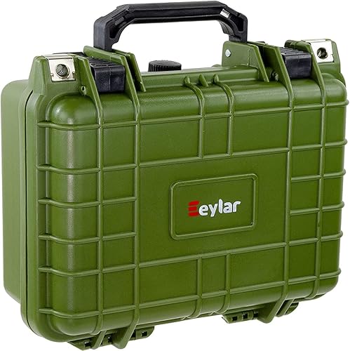 Vista 28 de Eylar Pequeña funda rígida para pistola de 10.62 pulgadas, resistente al agua, con estándares TSA de espuma Blanco