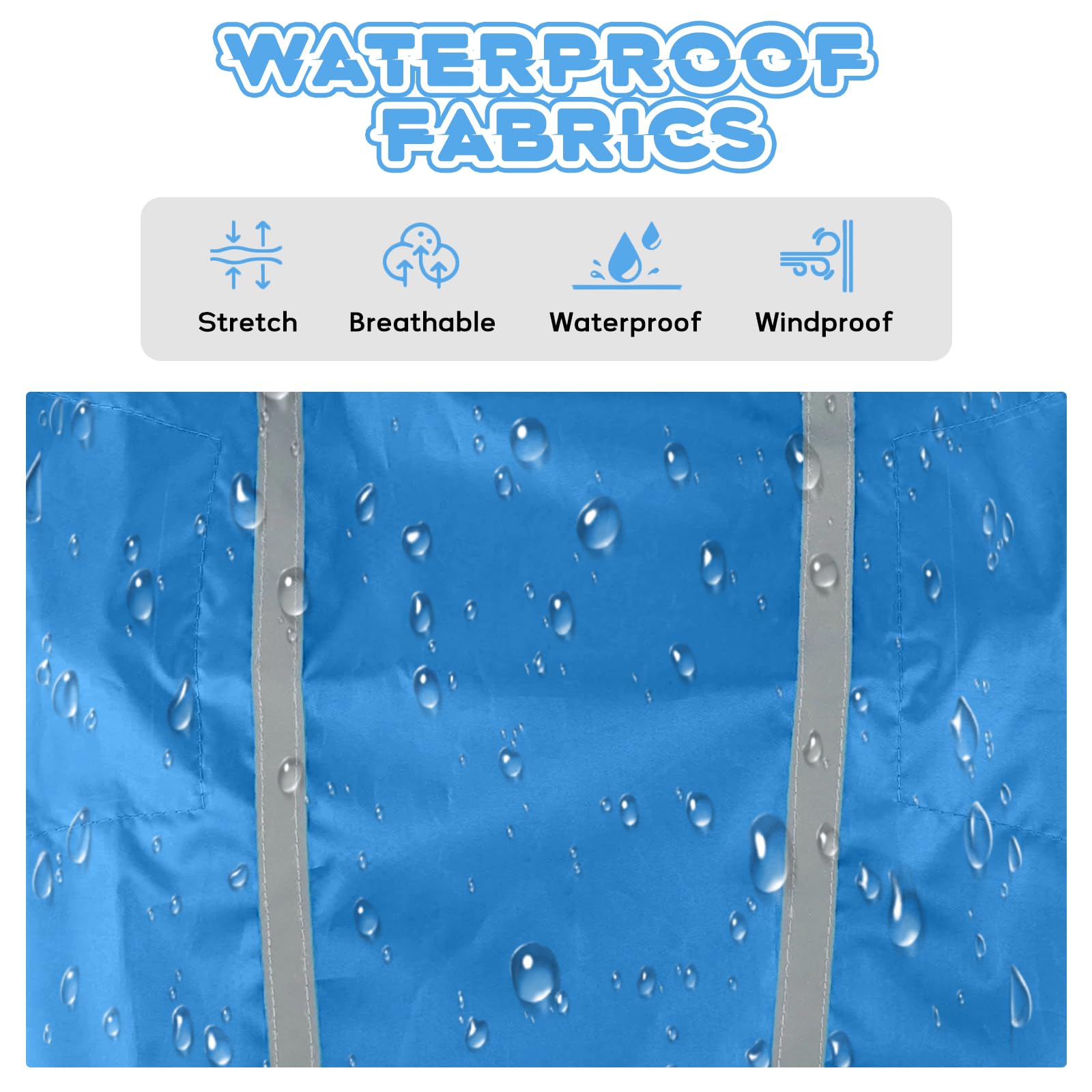 Manteau de pluie imperméable pour chien avec bord réfléchissant, réglable, léger, à capuche, vêtement coupe-vent pour chiens de petite à 3XL, taille 3XL
