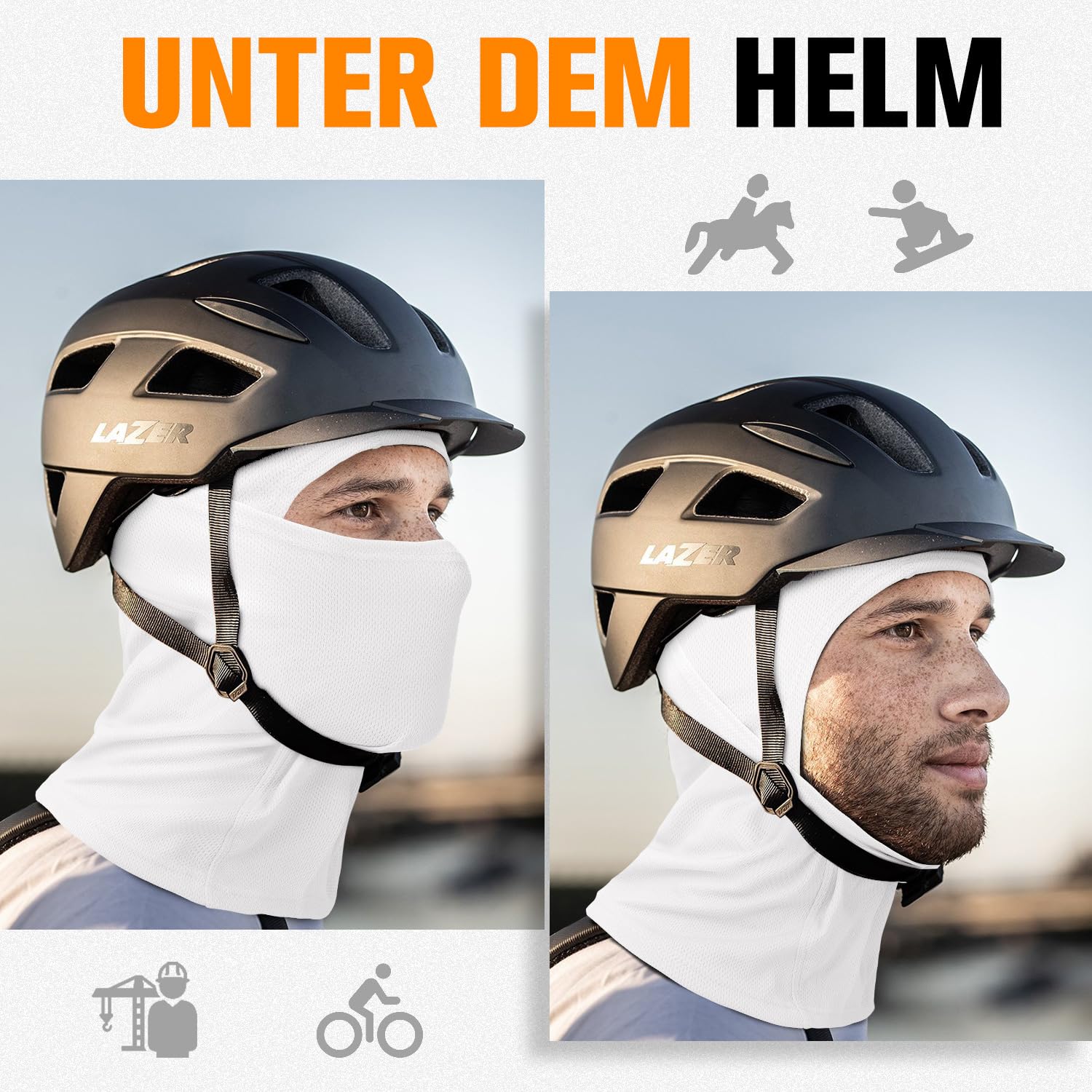 YANIKY Cagoule respirante - Protection UV - Cagoule pour homme et femme - Pour moto, vélo, cyclisme, sports de plein air