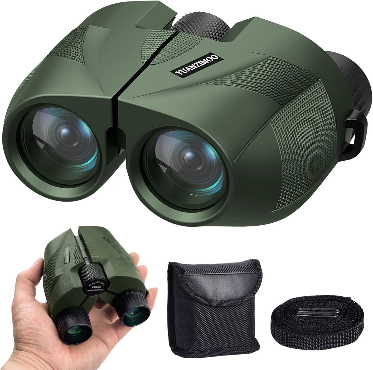 YUANZIMOO 15x25 Binoculars for Adults and Kids High