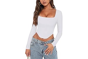Sexy Backless Y2K Long Sleeve White Corset Shirt