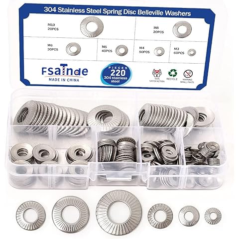 FSATNDE 220PCS Stainless Steel Washer Kit Cover