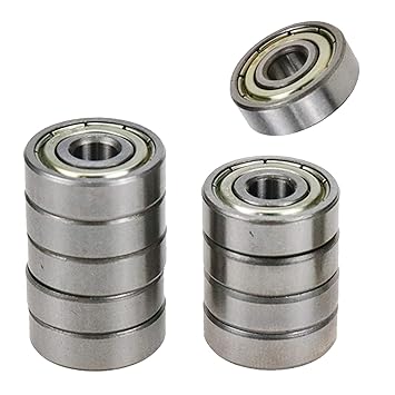 Modengzhe 10 Pcs 625Z Double Metal Shielded Deep Groove Ball Bearing, 16mmOD x 5mmID x 5mmT