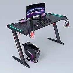 Mesa Gamer Escrivaninha Iluminação rgb Gamer Para Jogos Escrivaninha Delta Aitek