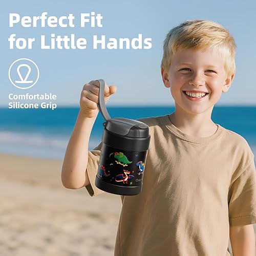 Miniatura 7 de Termo de sopa de 15 onzas para comida caliente para niños, tarro de comida aislado con cuchara, recipiente térmico para almuerzo, vacío de boca