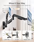monTEK Dual Monitor Wall Mount for 17 to 32 Inch Screens, Full Motion Dual Monitor Arm Holds up to 19.8 lbs, Height Adjustable Dual Wall Bracket, VESA 75x75 100x100mm, Black