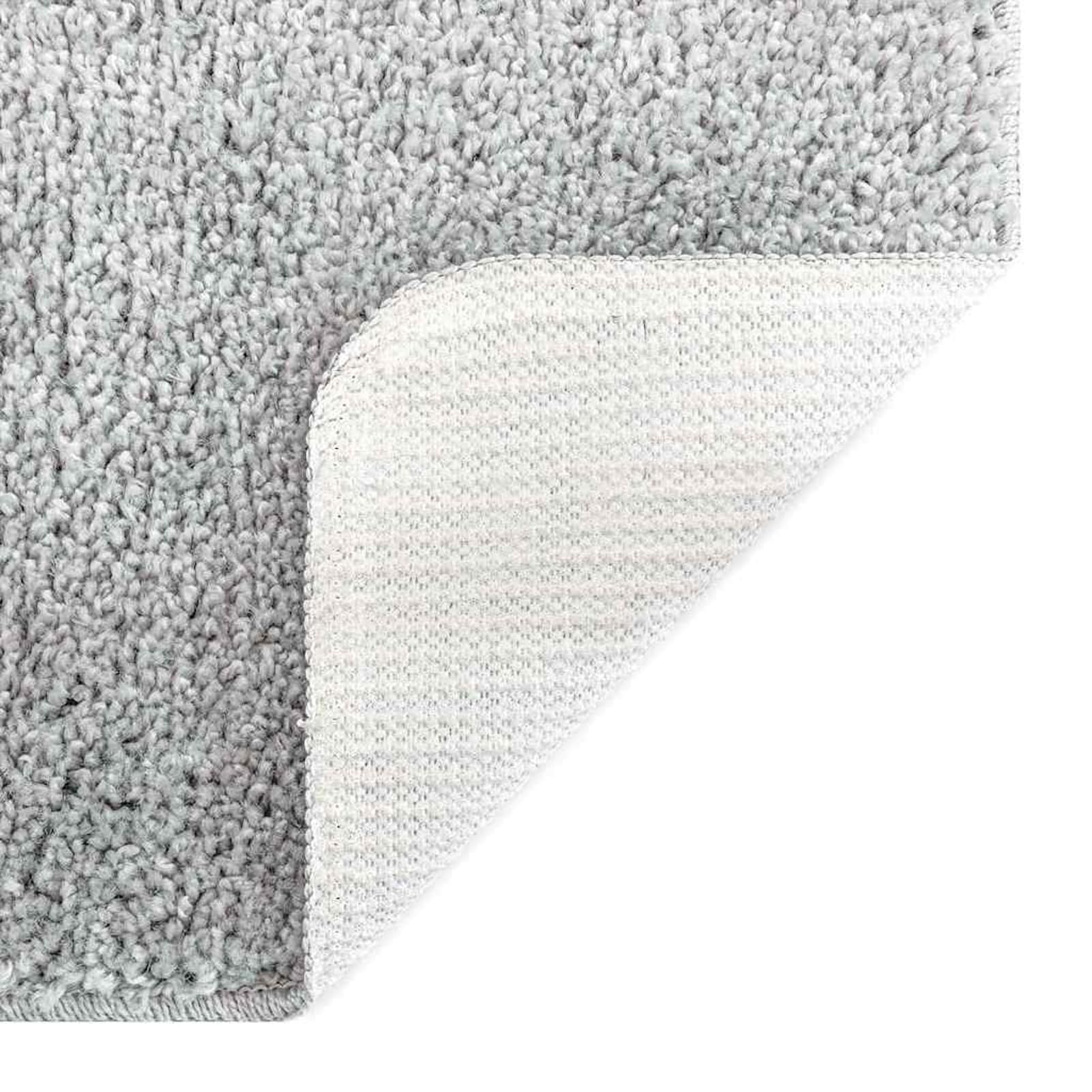 Tappetino da Bagno Antiscivolo Grigio 60 x 90 cm PP