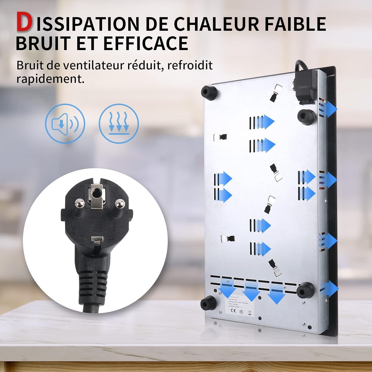 Piastra di cottura in vetroceramica elettrica (8600 W, 5 fuochi, 77 cm, da incasso, automatica, touch, timer, vetro-ceramica)