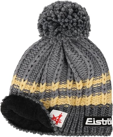 Berretto con pompon e filo lucido - nero - 8.00