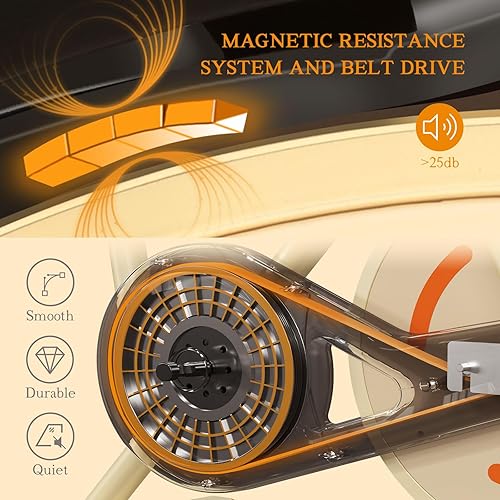 Miniatura 2 de Bicicleta estática para interiores, bicicleta estática para interiores, resistencia magnética, correa de transmisión de correa deportiva, bicicleta