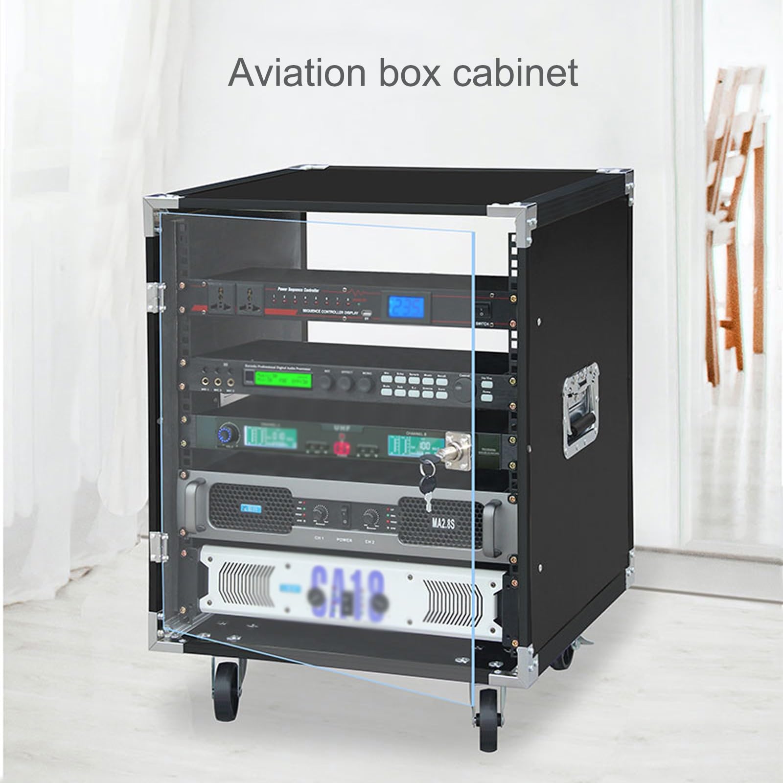 Mobile Stereo Hi-fi 3/4 Livelli In Legno E Acciaio – Ideale Per Amplificatori, Giradischi E TV, Con Piedini Antivibrazione